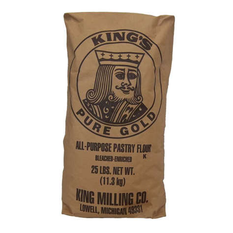 Picture of King's Pure Gold Bleached All-Purpose Pastry Flour  25 Lb Bag  2/Case