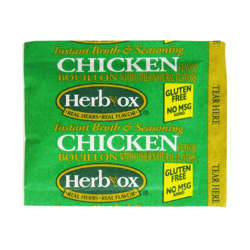 Picture of Herb-Ox Chicken Bouillon, Shelf-Stable, Packet, 50 Ct Box, 6/Case
