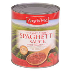 Picture of Angela Mia No-Salt Added Spaghetti Sauce  with Bits  Fully Prepared  10 Can Sz Can  6/Case