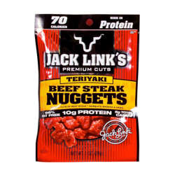 Picture of Jack Link's Teriyaki Beef Steak Nuggets  Low in Carbs High in Protein  1 Oz Each  48/Case