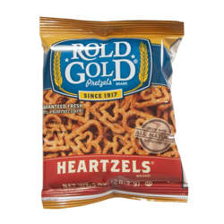 Picture of Rold Gold Pretzels  Heart-Shaped  Single-Serve  Whole Grain  0.7 Oz Bag  104/Case