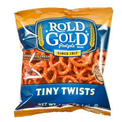 Picture of Rold Gold Pretzels  Tiny  Twists  Single-Serve  1 Oz Bag  88/Case