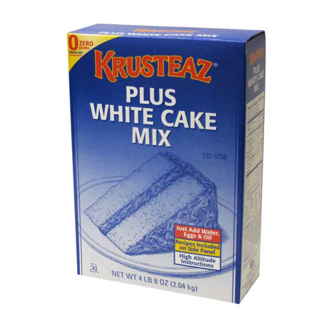 Picture of Krusteaz Plus White Cake Mix  No Trans Fat  4.5 Lb Box  6/Case