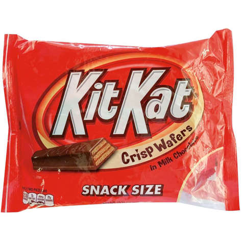 Picture of Kit Kat Milk Chocolate Crispy Wafers Candy Bars, Snack Size, 10.78 Oz Package, 24/Case