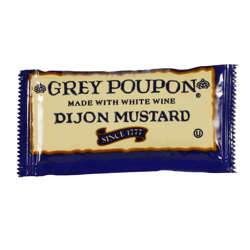 Picture of Grey Poupon Dijon Mustard  Whole Grain  Packets  0.25 Oz Each  200/Case