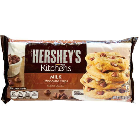 Picture of Hersheys Milk Chocolate Chips, Baking, 11.5 Oz Package, 12/Case