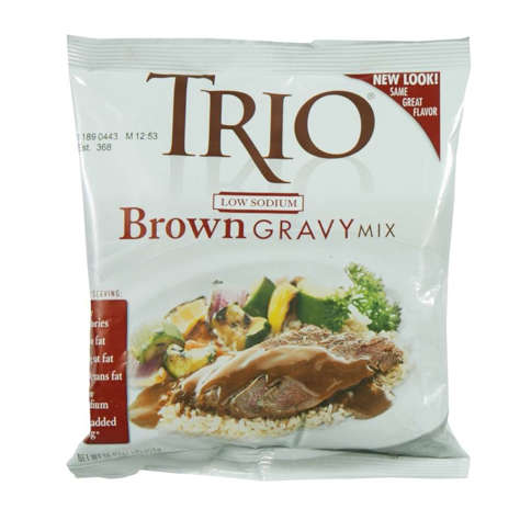 Picture of Trio Brown Gravy Mix  Low-Sodium  16 Oz Bag  8/Case