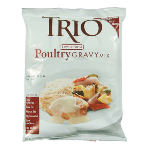 Picture of Trio Poultry Gravy Mix  Low-Sodium  22.6 Oz Bag  8/Case