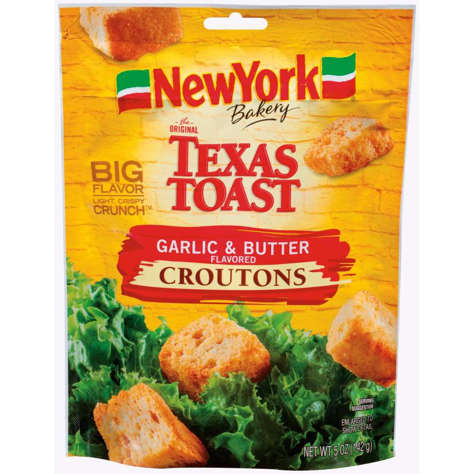 Picture of NY Bakery Garlic & Butter Croutons, 5 oz bag 12/case