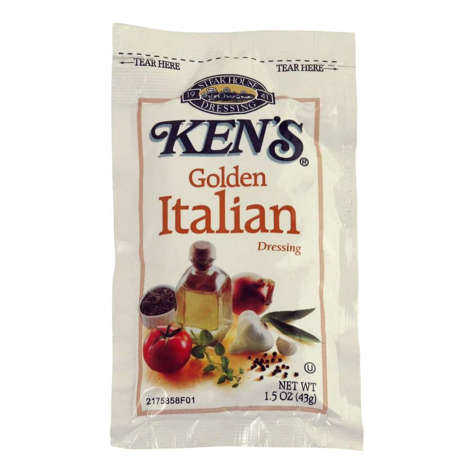 Picture of Ken's Foods Inc. Golden Italian Dressing  Packets  1.5 Fl Oz Packets 60/Case