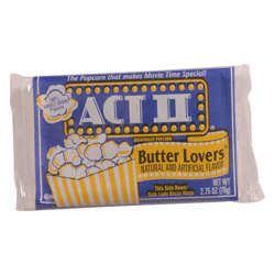 Picture of Act II Microwave Buttery Popcorn  Single-Serve  2.75 Ounce  18 Ct Tray  4/Case