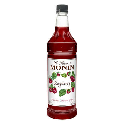 Picture of Monin Raspberry Beverage Syrup, Plastic, 1 Ltr,  4/Case