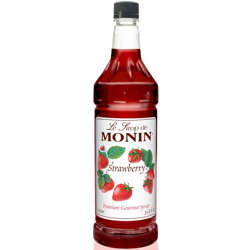 Picture of Monin Strawberry Beverage Syrup  Plastic  1 Ltr  4/Case
