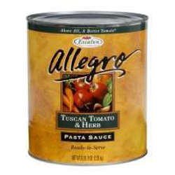 Picture of Allegro Pasta Sauce  with Herbs  Fully Prepared  #10  10 Can Sz Can  6/Case