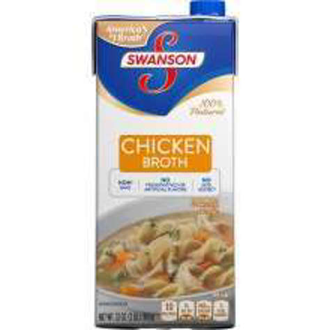 Picture of Swanson 100% Natural Chicken Broth, 32 Fl Oz Carton, 12/Case