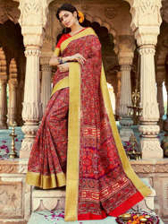 Picture of Kanjivaram Cotton Silk Printed Saree