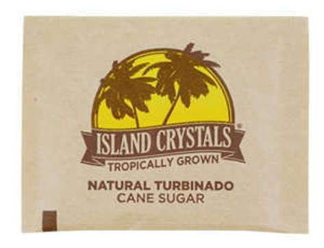 Picture of Island Crystals Raw Sugar, Packets, 4.5 Gm, 1200/Case