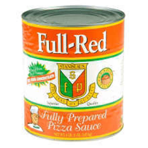 Picture of Full Red Seasoned Pizza Sauce  with Oil  Fully Prepared  #10  10 Can Sz Can  6/Case