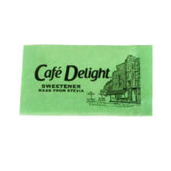 Picture of Cafe Delight Stevia Sugar Substitute, Green, Packets, 0.03 Ounce, 0.8 Gm, 1000/Case