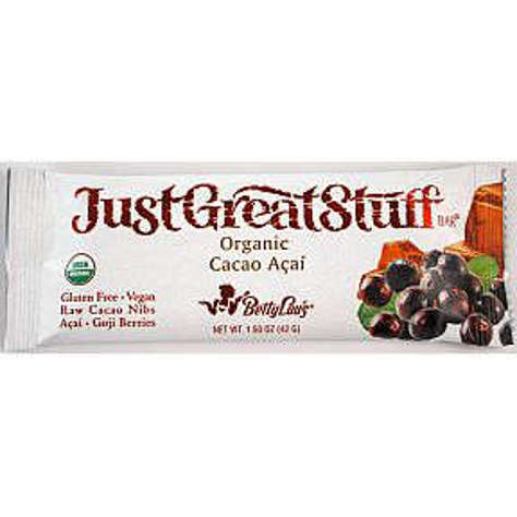 Picture of Betty Lou's Just Great Stuff Bar Organic Cacao Acai (8 Units)