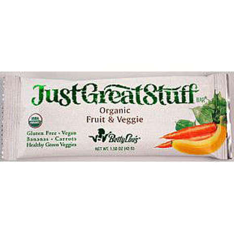 Picture of Betty Lou's Just Great Stuff Bar Organic Fruit & Veggie (8 Units)