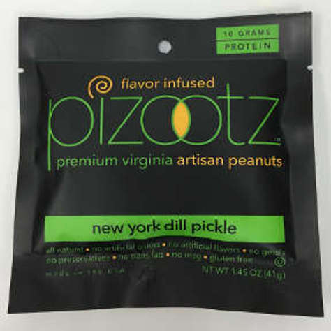 Picture of Pizootz New York Dill Pickle Flavor Infused Premium Virginia Gourmet Artisan Peanuts (9 Units)
