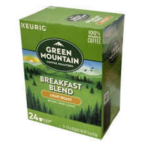 Picture of Green Mountain Breakfast Blend Single-Serve Coffee, Cups, Compatible with Keurig Brewer, 24 Ct Box, 4/Case