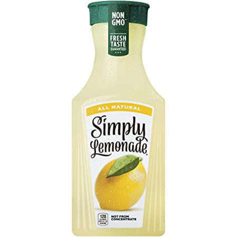 Picture of Simply All Natural Non-GMO Lemonade Beverage, 52 Fl Oz Bottle, 6/Case