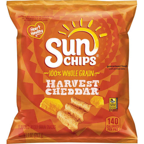 Picture of Sun Chips Multigrain Harvest Cheddar Chips, Single-Serve, 1 Oz Bag(case of 104)