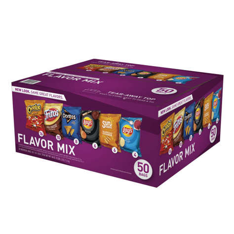Picture of Frito Lay Flavor Mix Variety Chips, 50 Ct Tray, 1/Case
