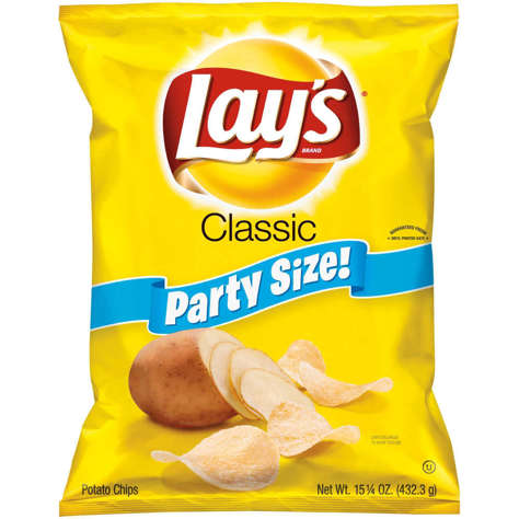 Picture of Lays Classic Party Size Potato Chips, 15.25 Oz Bag, 1/Bag