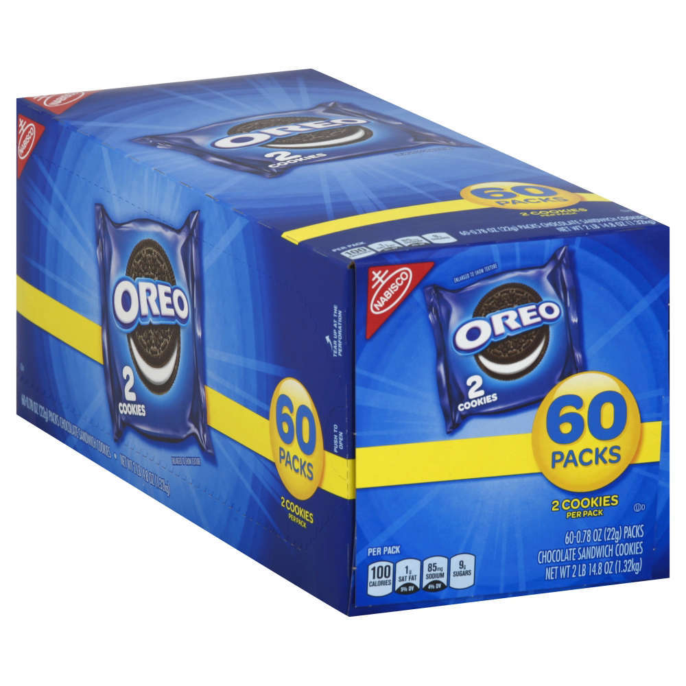 Nabisco Oreo Cookies, ShelfStable, Individually Wrapped, 2 Ct Package