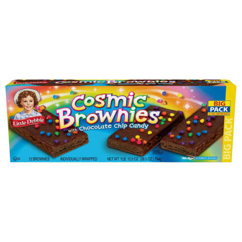 Picture of Little Debbie Fudge Icing Chocolate Chip Candy Pieces Brownies, Chewy, Individually Wrapped, 13.1 Oz Each, 1/Box
