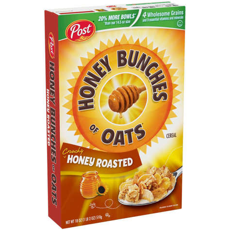 Picture of Post Honey Bunches of Oats Cereal, 18 Oz Box, 12/Case