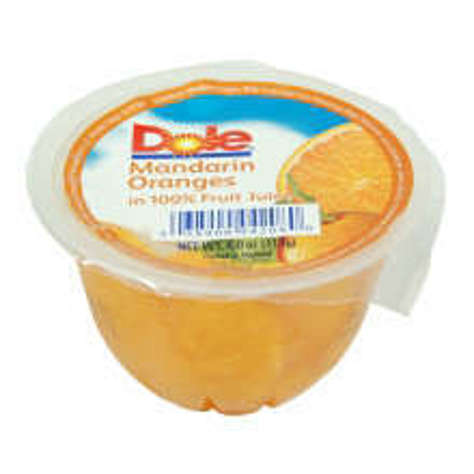 Picture of Dole Whole Mandarin Orange Segments, in Juice, Plastic Cup, 4 Oz Each, 36/Case