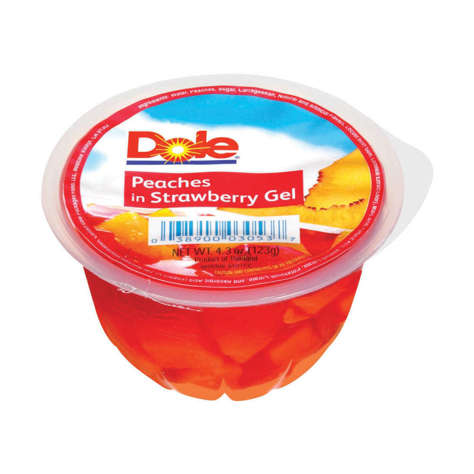 Picture of Dole Peaches in Strawberry Gelatin, Fancy, 4.3 Oz Each, 36/Case