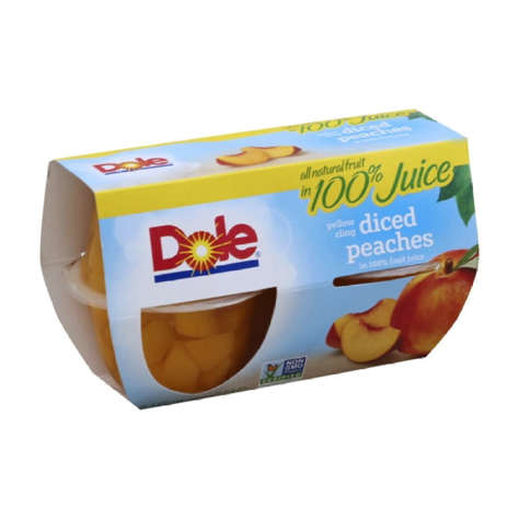 Picture of Dole Peaches in Light Syrup, Cup, 4 Pk, 6/Case