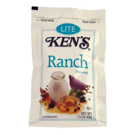 Picture of Ken's Foods Inc. Lite Ranch Dressing  Packets  1.5 Oz Portion  60/Case