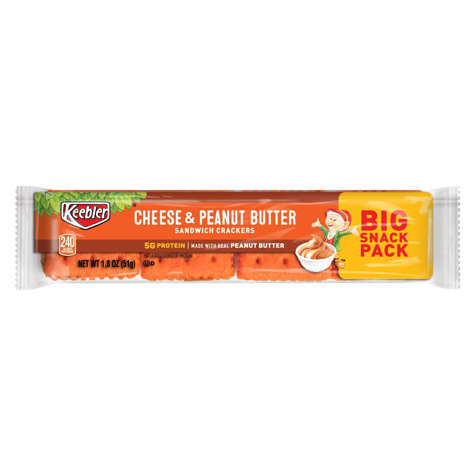 Picture of Keebler Cheese & Peanut Butter Sandwich Crackers  Individual Packets 12 Ct Package