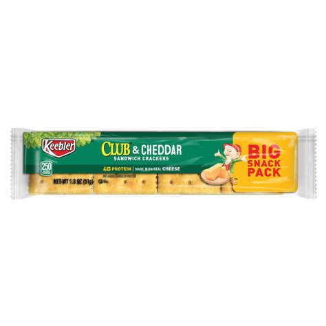 Picture of Keebler Club Cheddar Sandwich Crackers  Individual Packets  12 Ct Package