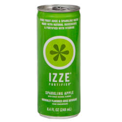 Picture of Izze Fortified Sparkling Apple Juice  Shelf-Stable  Single-Serve  Can  8.4 Fl Oz Can  24/Case