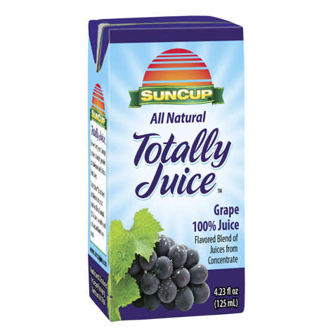 Picture of Suncup 100% Grape Juice Box, Shelf-Stable, Single-Serve, 4.23 Fl Oz Carton, 40/Case