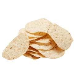 Picture of Tostitos Tortilla Chips, Round, Whole Grain, Reduced-Fat, Top N Go, Single-Serve, 1.4 Oz Bag, 44/Case