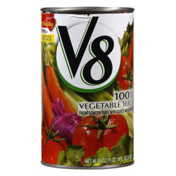 Picture of V8 100% Vegetable Juice, Shelf-Stable, 46 Fl Oz Can, 12/Case