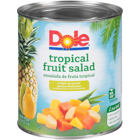 Picture of Dole Tropical Fruit Salad in Light Syrup, #10, 10 Can Sz Can, 6/Case