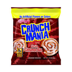 Picture of Kellogg's Cinnamania Cinnamon Bun Snacks, 1.76 Oz Bag(case of 100)