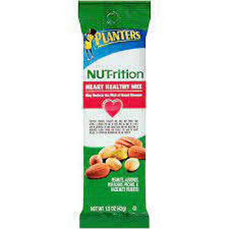 Picture of Planters Heart Healthy Mixed Nuts, with Peanuts, Single-Serve, 1.5 Ounce, 18 Ct Package, 3/Case