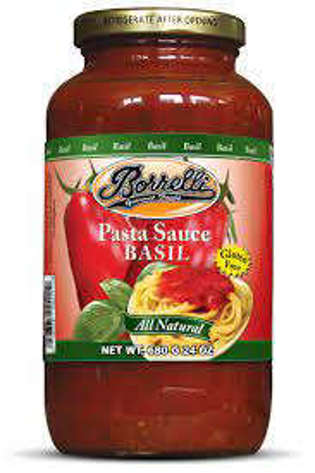 Picture of Borrelli Basil Pasta Sauce, 24 Oz Jar, 12/Case