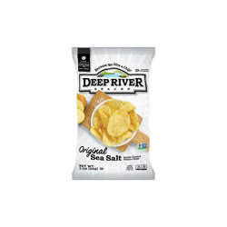 Picture of Deep River Snacks Original Sea Salt Kettle Potato Chips, Single Serving, 2 Oz Bag, 24/Case