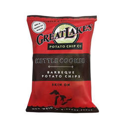Picture of Great Lakes Potato Chip Co. Kettle Barbecue Potato Chips, Skin-On, Single-Serve, 1.38 Oz Bag, 40/Case